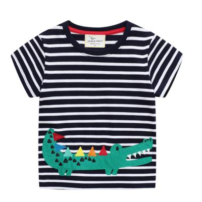 China QUICK DRY PHB 10664 Latest 2021 Korean Summer Fashion Children's Cartoon T-shirts Wholesale for sale