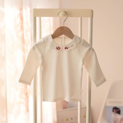 China PHB 20139 Anti-wrinkle Soft Long Sleeve Fabric Cheap Price Kids Blouse Spring Little Girl Shirts for sale