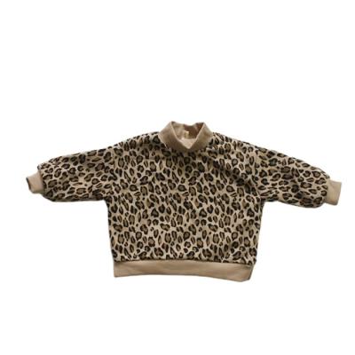 China PHB 30842 new arrival fall winter leopard anti-pilling prints design children kids fashion hoodie for sale