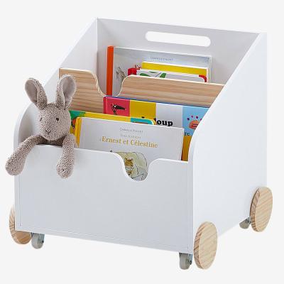 China Baby Push Walker Nordic Children's Home Organization Box Toy Box Wood Storage Multifunctional Bookcase For Toddler Room Decor for sale