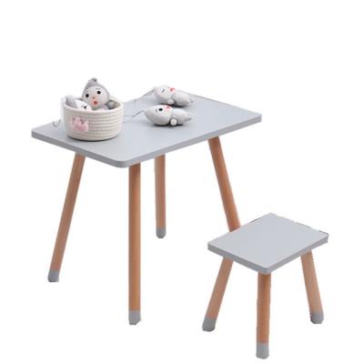 China Nordic High Quality Chair Kindergarten Toddler Kids Table Desk Square Kids Furniture Home Set for sale