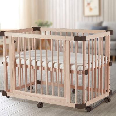 China Factory Wholesale Modern Multifunctional Wooden Children 3in1 Baby Mobile Cribs Toddler Bed Bedroom Furniture For Sale for sale