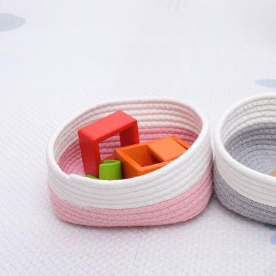 China Environmental High Quality Hand - Woven Storage Basket Baby Toy Storage Box For Kids Room Organization for sale