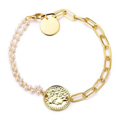 China Creative New Alloy Retro Portrait Pendant Bracelet CLASSIC Simple Chain Bracelet For Woman for sale