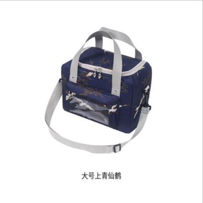 China Outdoor Functional Cooler Lunch Box Portable Insulated Canvas Lunch Bag Thermal Food Picnic Lunch Bags For Women Kids for sale