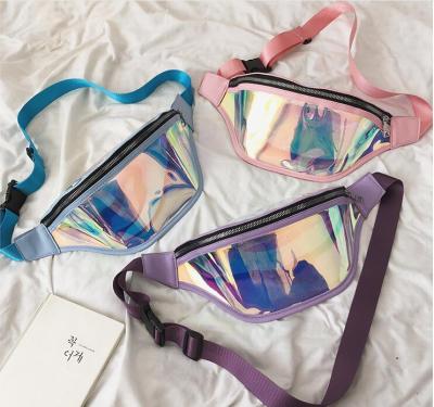 China 2021 High Quality Jelly Bag Pouches Bum Bag Waterproof Transparent Holographic Fanny Pack Laser Waist Belt Small for sale