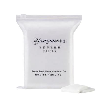 China Yanyuan Disposable Strechable Cotton Pads 200 Pieces Tencel Cotton Makeup Remover Pad for sale