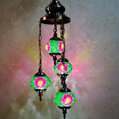 China Turkish Retro Mosaic Lamp Retro LED 4 Ball Handwork Lamp Glass Mosaic Lamp Living Room Bedroom For Home And Hotel Mosaic for sale