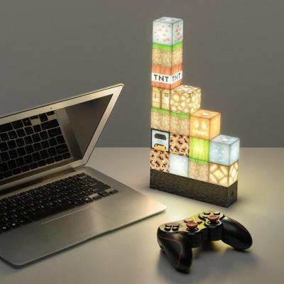 China Modern light splicing toy building block lamp usb toy building block lamp kids room toy building block table lamp for sale