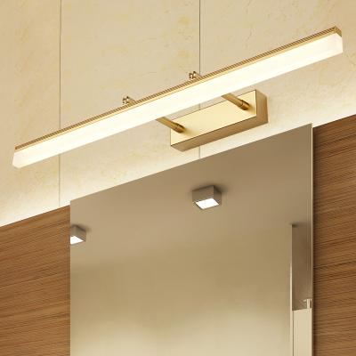 China Aluminum gold/chrome/modern mirror light graphite mirror light wall hollywood toilet bathroom mirror with led light for sale