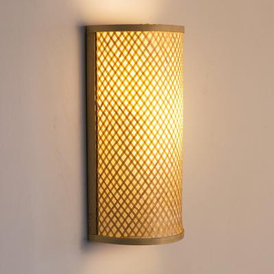 China Modern Art Deco Straw Wall Lamp Light Fixtures Art Deco LED Straw Wall Lamp Handwork Bedroom Background Straw Wall Sconce for sale