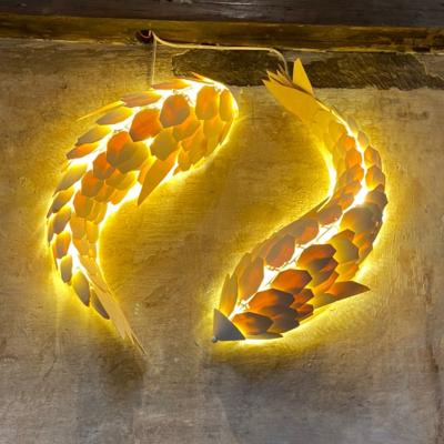 China Modern Natural Wood LED Lamp Indoor Handmade Home Decor Led Lamp Wood Chandelier Rustic Handwork Woven Wood Wall Lamp for sale