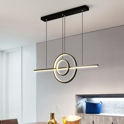 China Modern Minimalist Home Decor Lamp Modern Indoor Led Light Gold Iron Metal Black Living Dining Chandelier Minimalist for sale