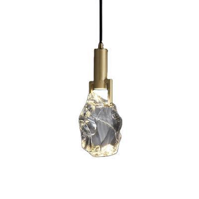 China Nordic Luxury Brass Crystal Chandelier Nordic LED Bedside Lamp Fixture Crystal Decoration for sale