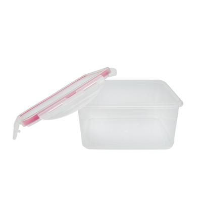 China Viable factory price BPA pp free single plastic food container leak proof square airtight lunch box for sale