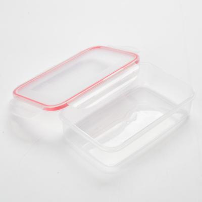 China Sustainable Plastic Transparent Crisper With Rubber Sealing Ring PP Rectangle Sealed Container Cool Storage Box for sale