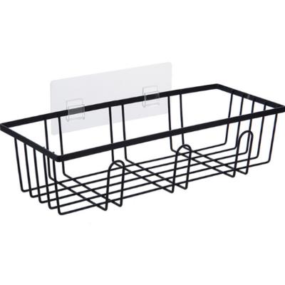 China Multifunctional Creative Viable Metal Toilet Room Storage Basket Bathroom Iron Hanging Grid With Hook for sale