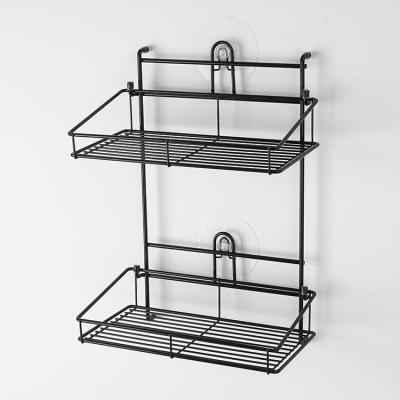 China Sustainable Metal Tub Accessories 2 Tier No Wire Storage Drill Shelving With Reusable Adhesive for sale