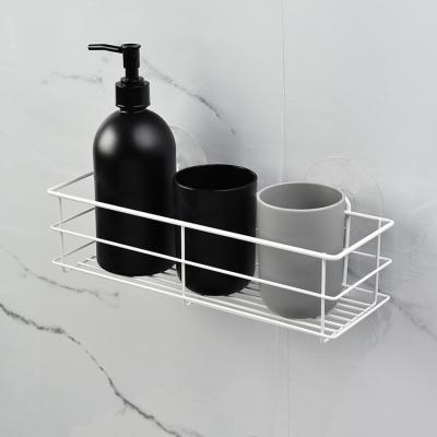 China Sustainable Bathroom Space Saver One Layer Wall Hanging Metal Wire Shower Caddy for sale