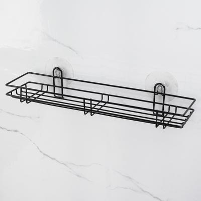 China Sustainable Metal Bathroom Accessory Space Saving Lengthened Wall Mounted Iron Wire Storage Shelf for sale