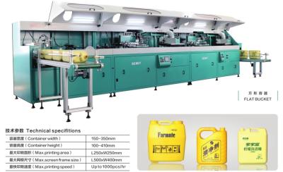 China 12 Color 1000pcs/Hr Bucket Screen Printing Machine 250x250mm for sale