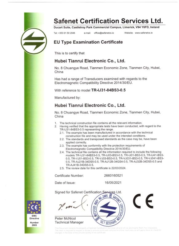 CE - Hubei Tianrui Electronic Co., Ltd. Nanjing Branch