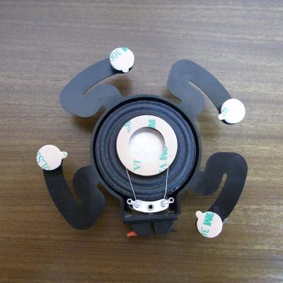 China PORTABLE flat powered speaker with four speaker feet install for sale