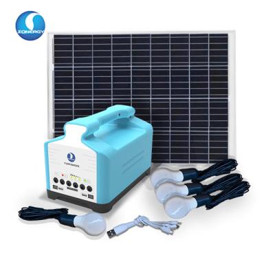 China 2021 Portable 80w 100 watt Solar Panel Power Generate Charger Power Bank Light Bulb Battery Systems Powerbank for sale