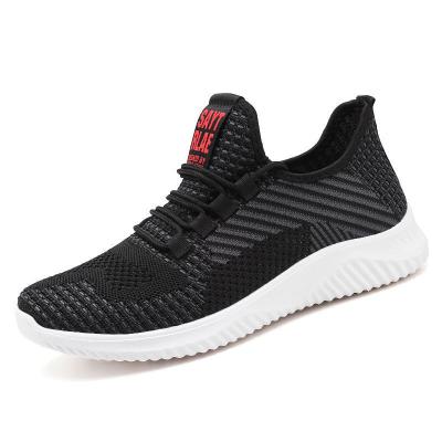 China Breathable mesh knitting breathable light quality nice price new quality fashion lace man sport walking running shoes for sale