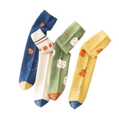 China Anti-failure 22 children's socks spring and autumn trend new combed cotton net Korean net red medium INS boys and girls tube socks for sale