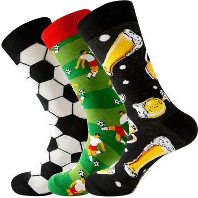 China Breathable happy socks 2022 new spring football sports socks dots female beer tube ab animal medium socks for sale