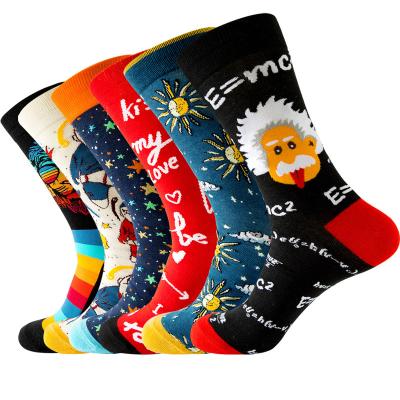 China Antibacterial happy socks 2022 Spring New Celebrity Men's Star Women's Animal Medium Tube Socks Valentine's Day Socks for sale