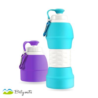 China Wholesale Viable Outdoor Sport Silicone Portable Bottle With Logo Foldable Water Bottle Custom Made for sale