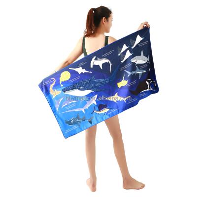 China Sustainable high quality hot sale full side microfiber towel sports digital printing quick dry beach towel for sale