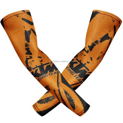 China Breathable Custom Compression Basketball Cycling Sports Arm Protective Sleeve Running Arm Sleeves For Outdoor for sale