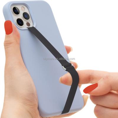 China Silicone Loop For Your Phone Case Universal Finger Grip Strap For Cell Phone Case Cell Phone Buckles Strap Custom Logo for sale