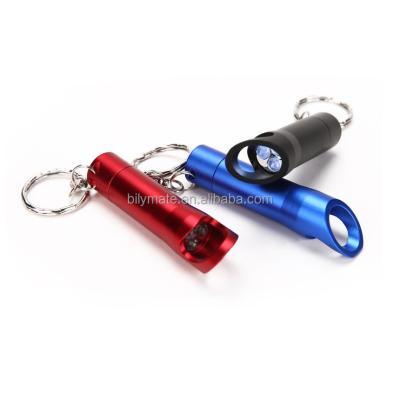 China Multifunctional Promotional Gift Multi Color LED Flashlight Key Chain Bottle Opener Custom Logo for sale