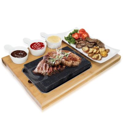 China Sustainable Restaurant Lava Steak Stone And Rock Grill Cooking Tray And Cold Rock for sale