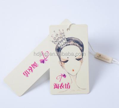 China Custom Printing Paper Card Viable Clothing Hang Tag With String (A-070) for sale