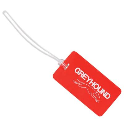 China Loop Tied For Hanger Customized Wholesale Soft PVC Travel Handbag Tag Silicone Rubber Luggage Tag for sale