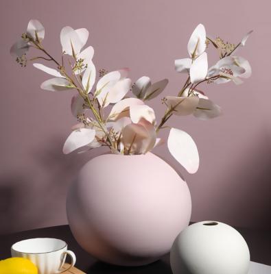 China Art Decor Big Size Round Ball Vase Modern Design For Home Decor for sale