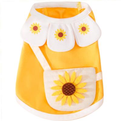 China 2021 New Design Spring Summer Forest Style Soft Cute Pet Clothes for sale