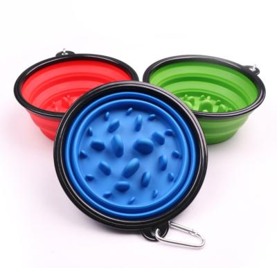 China Sustainable Outdoor Used Dog Food Feeder With Collapsible Silicone Material for sale