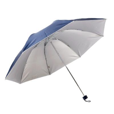 China Custom Sun Umbrella Cheap 3 Times Traditional Wholesale Umbrellas RTS Silver Coating Rain for sale