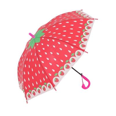 China Umbrella Advertising Cute Creative Fruit Curved Handle Outlook Gift Umbrella Rain and Shine 8 Bones Straight Dual-Use Children Toy for sale