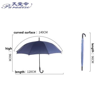 China Paradise Traditional Windproof Promotion Fiberglass Long Straight Umbrella for sale