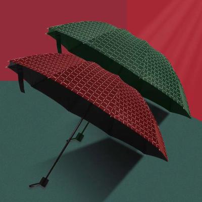 China Large Size Minimalist 10k Folding Scientific Pattern Windproof Fashion Lattice Cheap Business Umbrella for sale