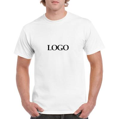 China Custom 100% LOGO Printing Plain White Cotton Cheap Price Anti-Shrink 180gsm T-shirts For Men for sale