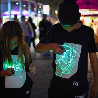 China New Style EL Girls Shirts Cheap Flashing T-shirt 3d T-shirt Without UV Pen for sale