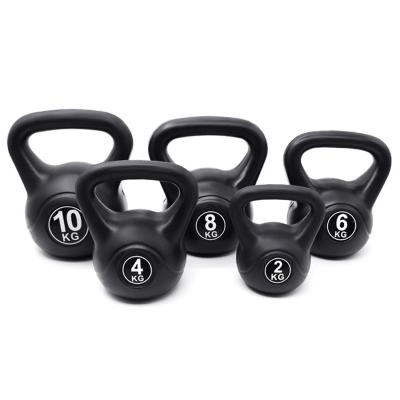 China Factory Sale 18kg 40lbs PE + Cement Adjustable Kettlebell Cast Iron Kettlebell For Weightlifting Exercise for sale